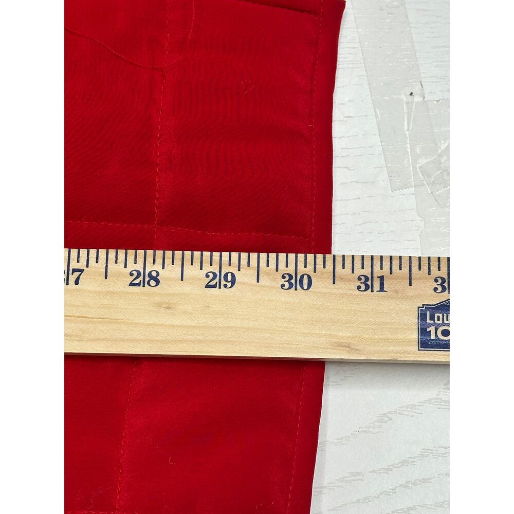 Diane von Furstenberg Silk Assets VTG Red Quilted Jacket Womens L Convertible - Picture 9 of 9